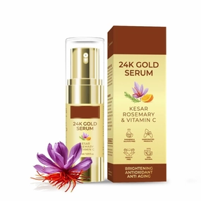 Gold Serum for Radiant, Bright Youthful Skin with Anti Aging formula, Luminous Primer for Face Makeup 30 ml