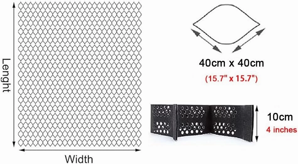GZHERVICES Gravel/Grass Grid Paver Path Base Mat, Commercial Grade Geocell, Thick Geo Ground Grid, for Greenhouse, Deck,Turf Lawn, Shed, Slope, Driveways, Pathway(1x1m/3.28x3.28ft)