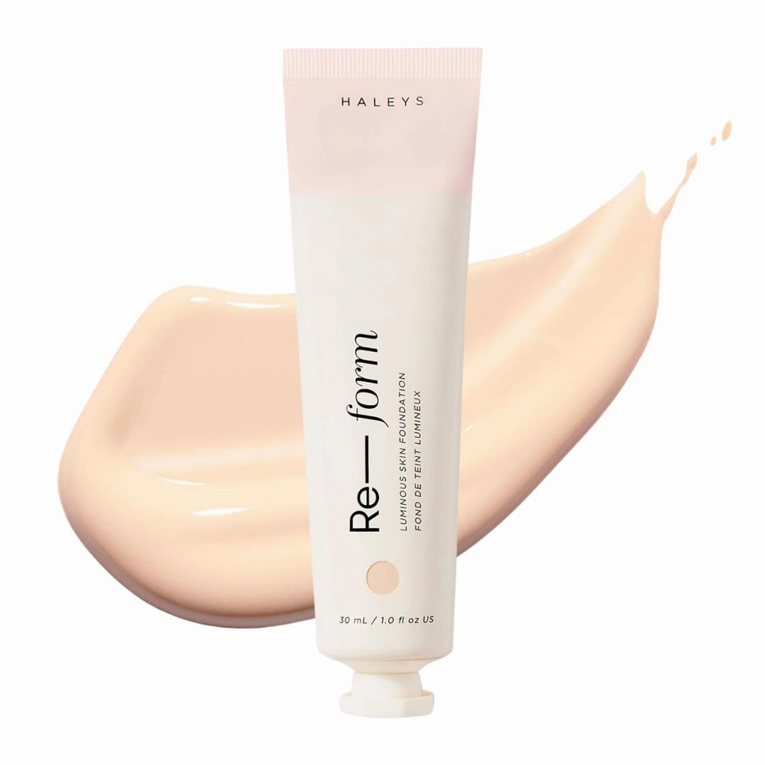 HALEYS Re-form Luminous Skin Foundation, VEGAN   CRUELTY-FREE, Blurs, Conceals, Blendable, Buildable Med-to-Full Coverage, Weightless, Oil-free, All-Day Wear, Hyaluronic Acid, All skin types (2.15)