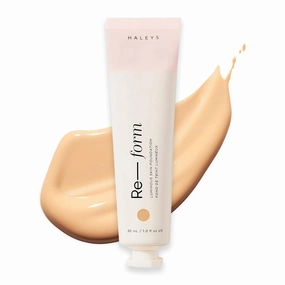 HALEYS Re-form Luminous Skin Foundation, VEGAN   CRUELTY-FREE, Blurs, Conceals, Blendable, Buildable Med-to-Full Coverage, Weightless, Oil-free, All-Day Wear, Hyaluronic Acid, All skin types (2.5)