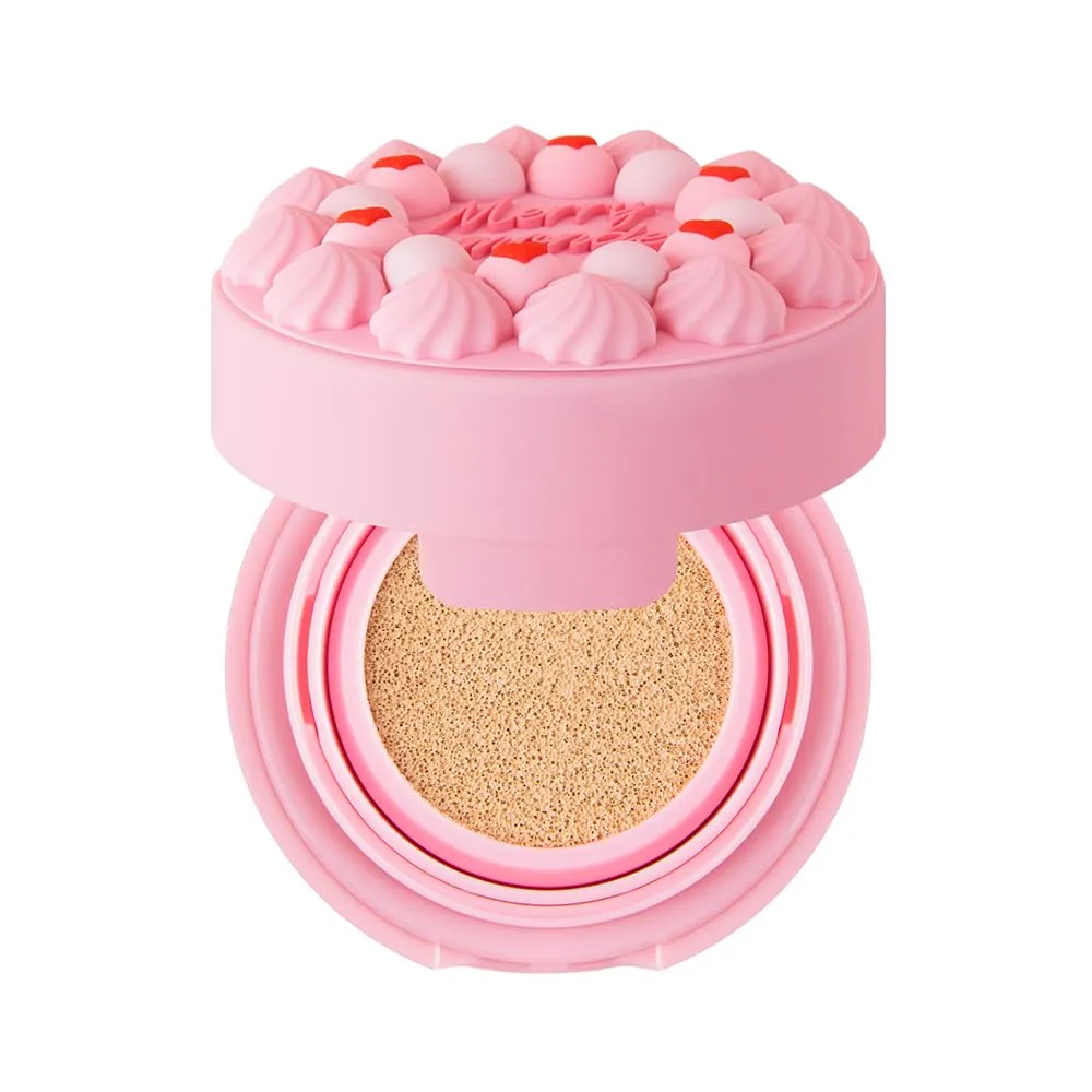 Happy Your Day Cushion, SPF40 PA  , Full Coverage, Pore Blurring, Hydrating Makeup, Korean Cushion Foundation with – Includes Puff & Refill (01 Ivory, 1 Count)
