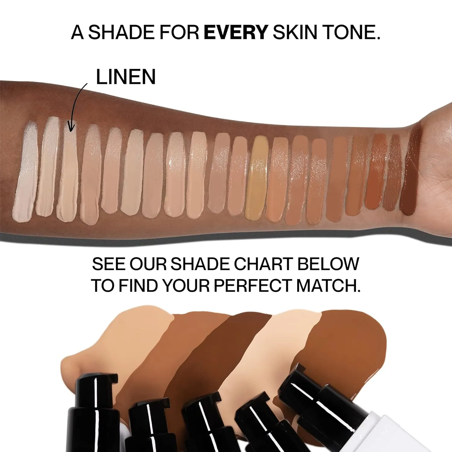 HIDE PREMIUM Liquid Foundation, Multi-Use Waterproof Foundation, Medium/Full Coverage Foundation, Shades for All Skin Types (See Shade Finder), Linen, 1 fl oz