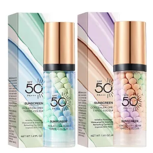 Hydrating Face Primer for Makeup, One Step Color Corrector Isolation Cream, Makeup Primer for Face, Skin Tone Correcting Oil-Control, Long Lasting Foundation (Primer 02 03, 80g)