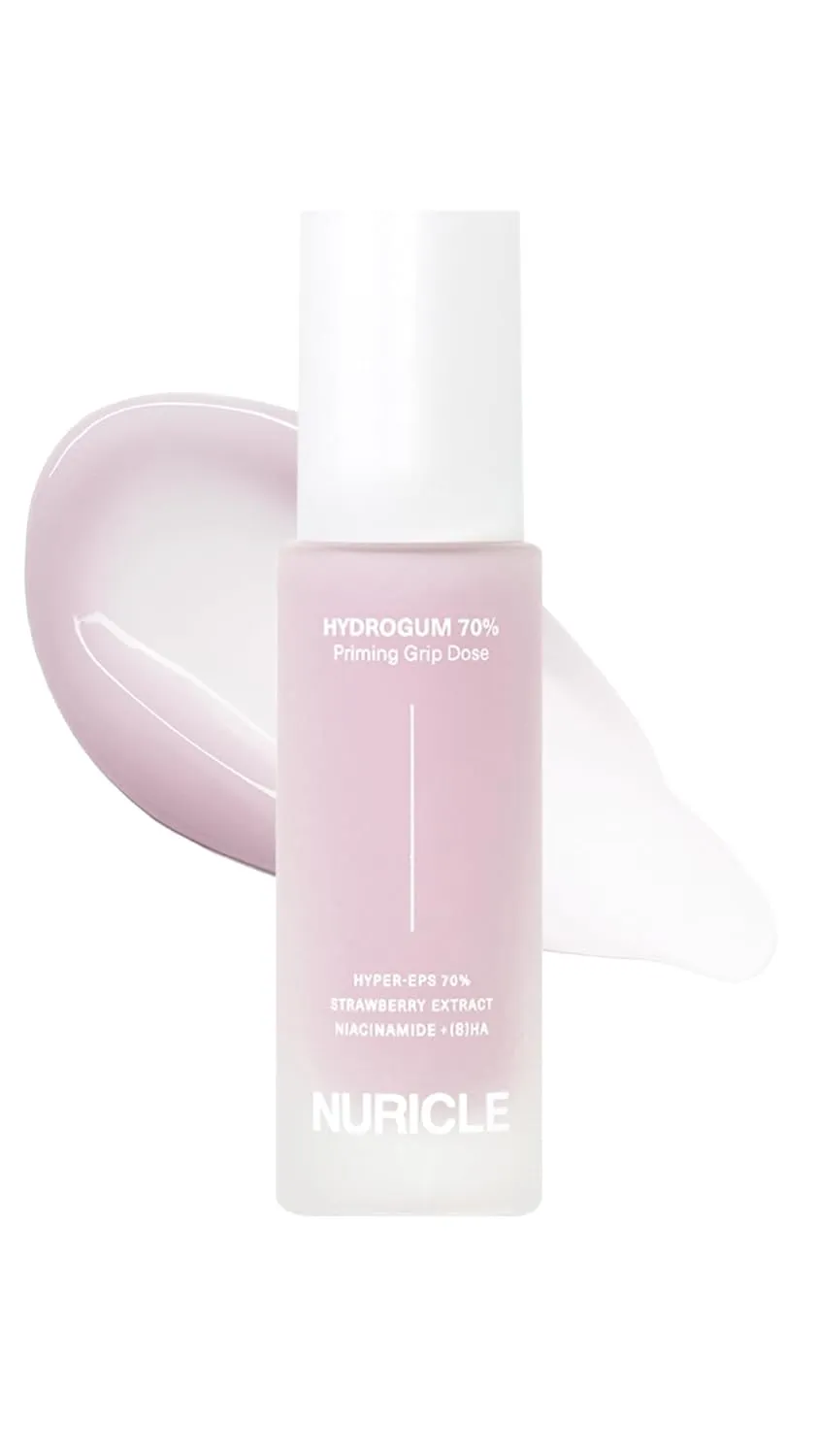 HYDROGUM 70% Priming Grip Dose 30ml (1.014 fl.oz) - Hydrates, Smoothes & Grips Makeup for Up to 15 Hours with Hyper-EPS, Korean Face Primer with Niacinamide
