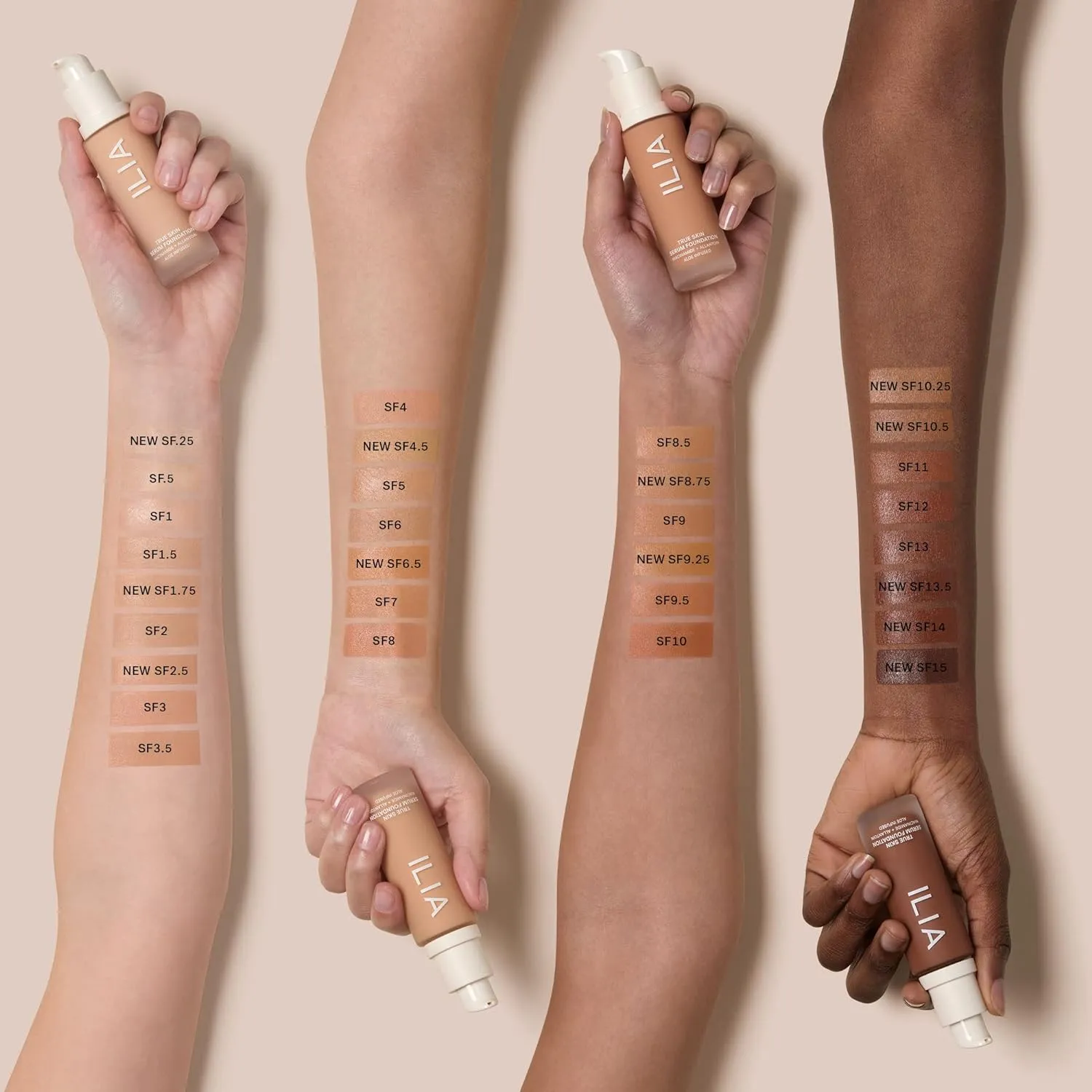 ILIA - True Skin Serum Foundation | Non-comedogenic, Cruelty-Free, Vegan, Weightless Feel, Buildable Coverage, Safe For Sensitive Skin (Sable SF.5)