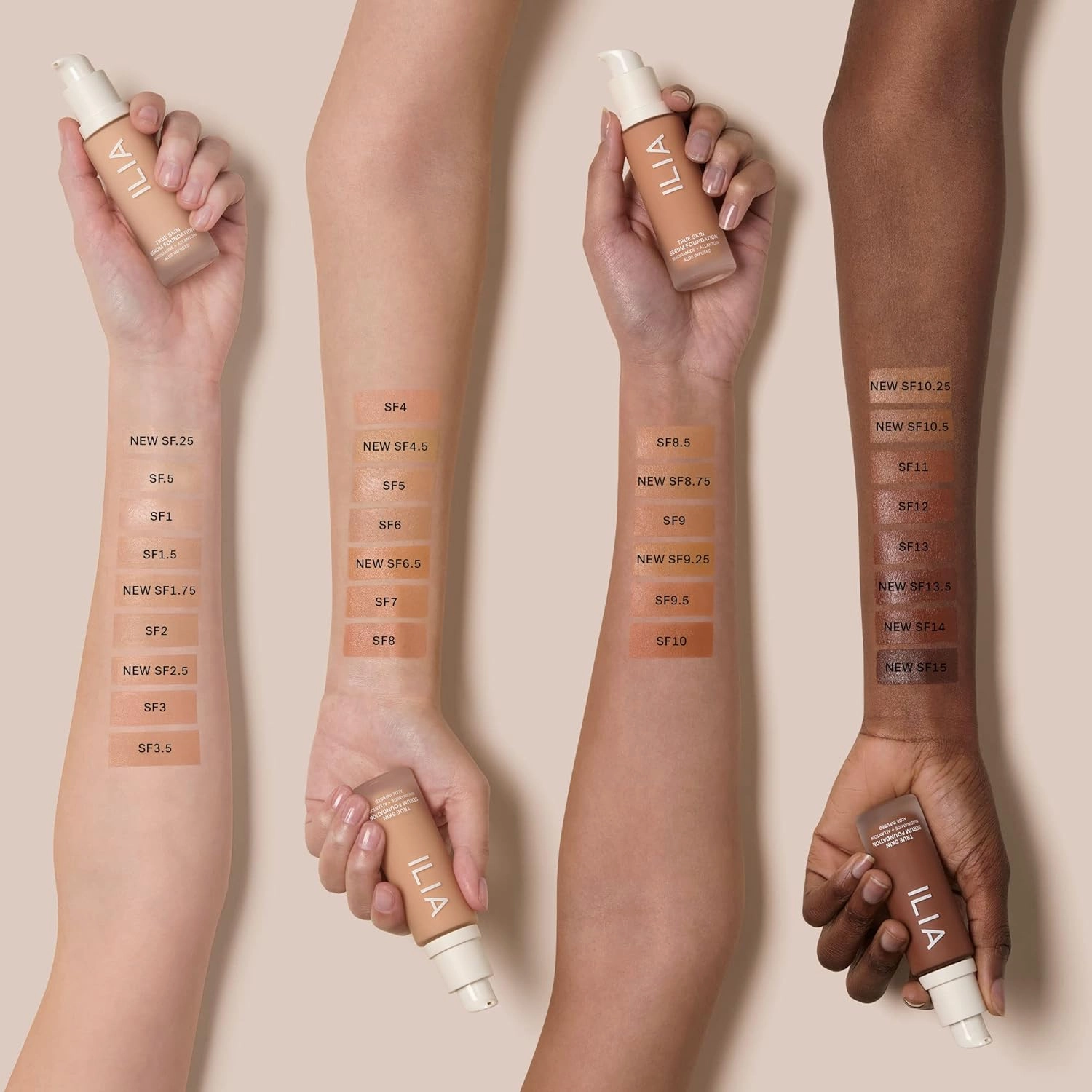 ILIA - True Skin Serum Foundation | Non-comedogenic, Cruelty-Free, Vegan, Weightless Feel, Buildable Coverage, Safe For Sensitive Skin (Catalina SF7)