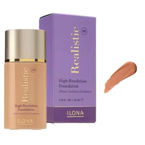 ILONA Realistic™ HD High-Definition Makeup Foundation | 1.18 Fl Oz | Real Bisque