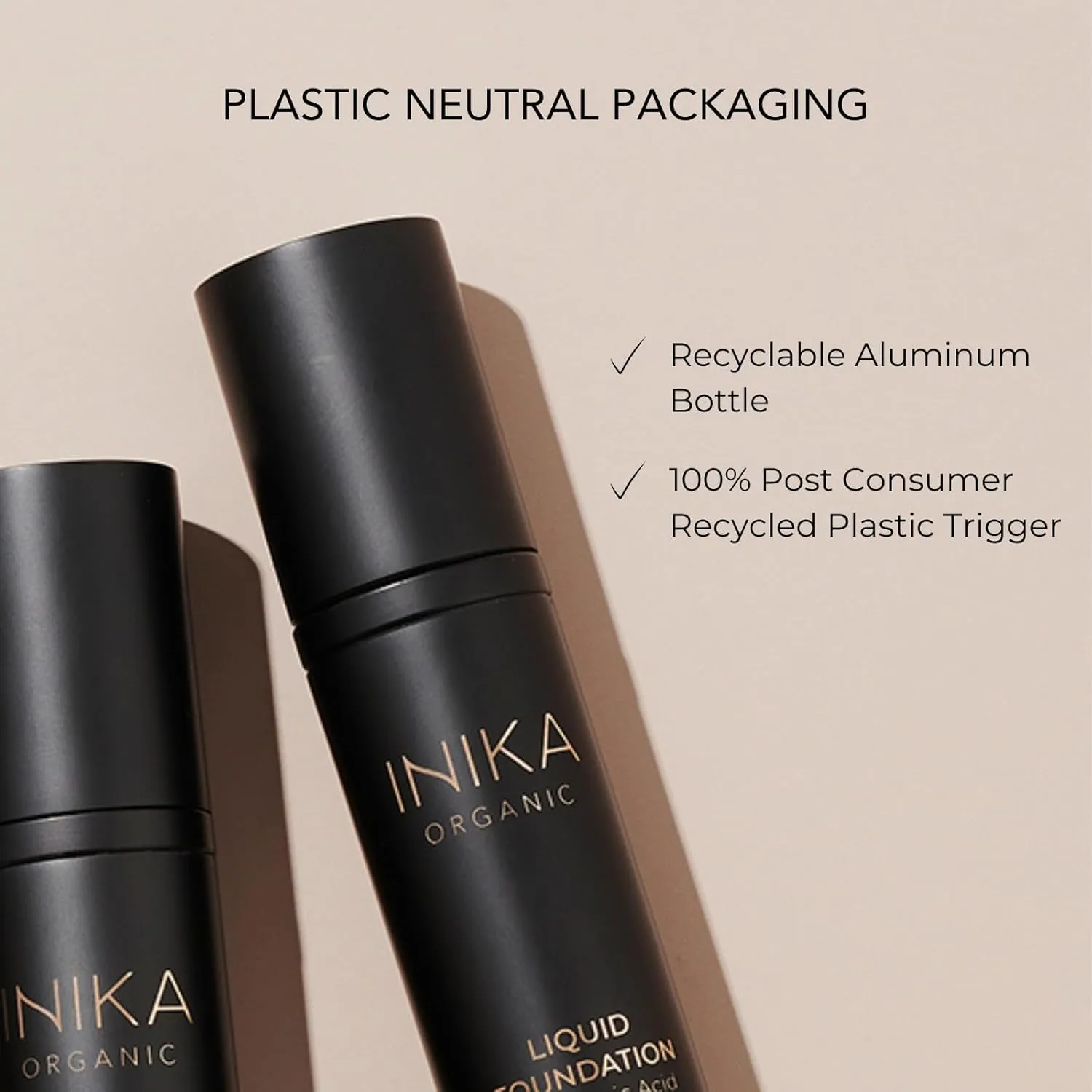 INIKA Organic Full Coverage Liquid Foundation Makeup with Hyaluronic Acid and Argan Oil, Vegan and Organic Foundation for Skin Elasticity and Plumpness, Natural Coverage, Honey, 30ml