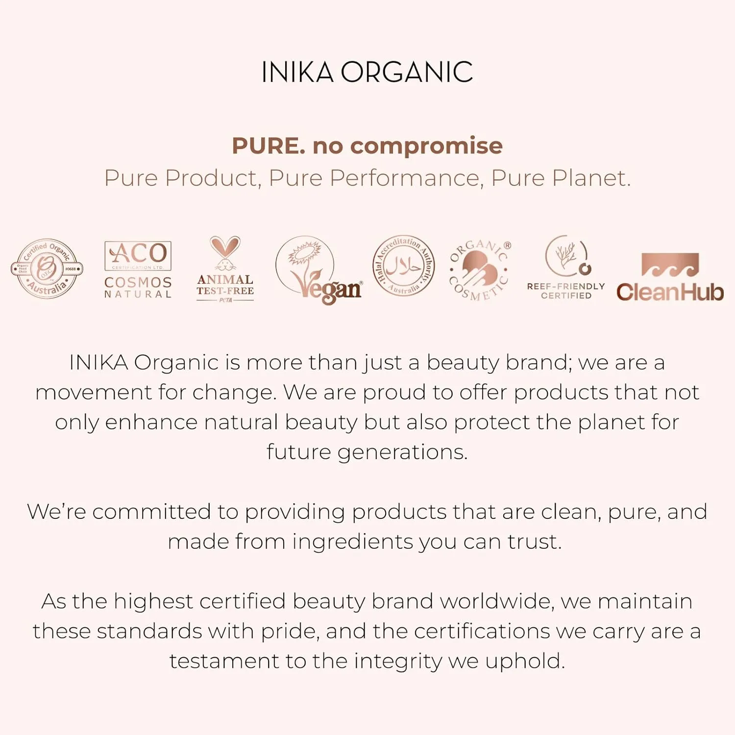 INIKA Organic Full Coverage Liquid Foundation Makeup with Hyaluronic Acid and Argan Oil, Vegan and Organic Foundation for Skin Elasticity and Plumpness, Natural Coverage, Honey, 30ml