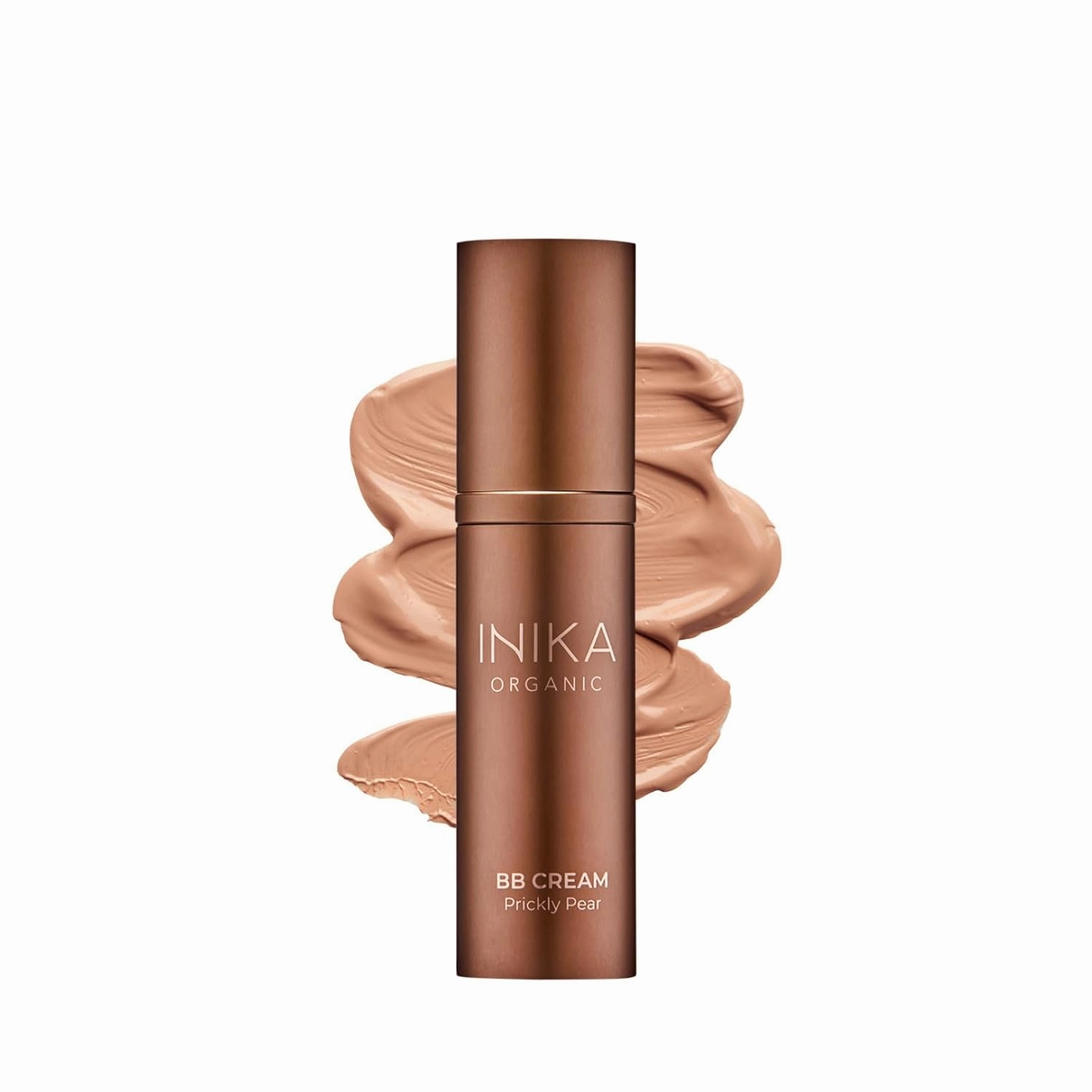 INIKA Organic BB Cream Foundation - Vegan Makeup with Hydrating Prickly Pear, Jojoba, and Pomegranate Seed Oil - Lightweight Glow for Balanced Skin Tone, Tan, 1 fl oz