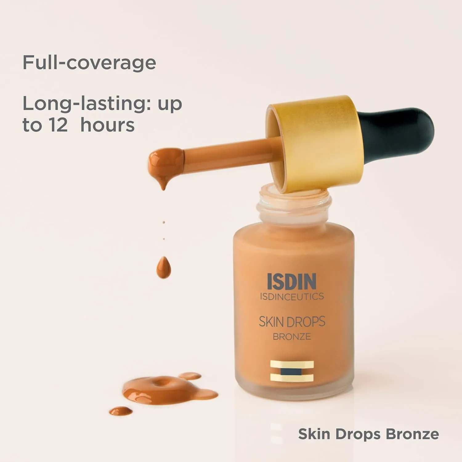 ISDIN Skin Drops, Face and Body Makeup Lightweight and High Coverage Foundation