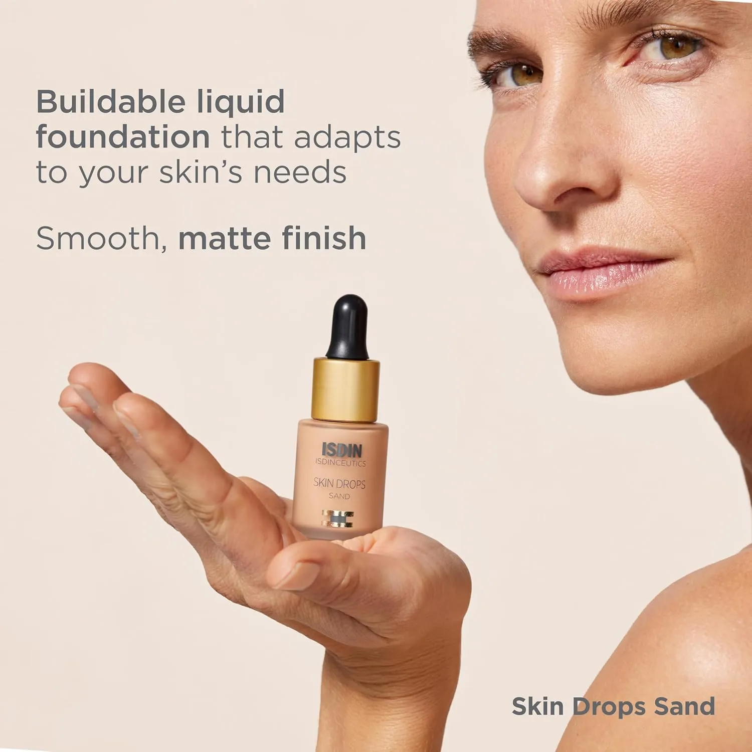 ISDIN Skin Drops, Face and Body Makeup Lightweight and High Coverage Foundation