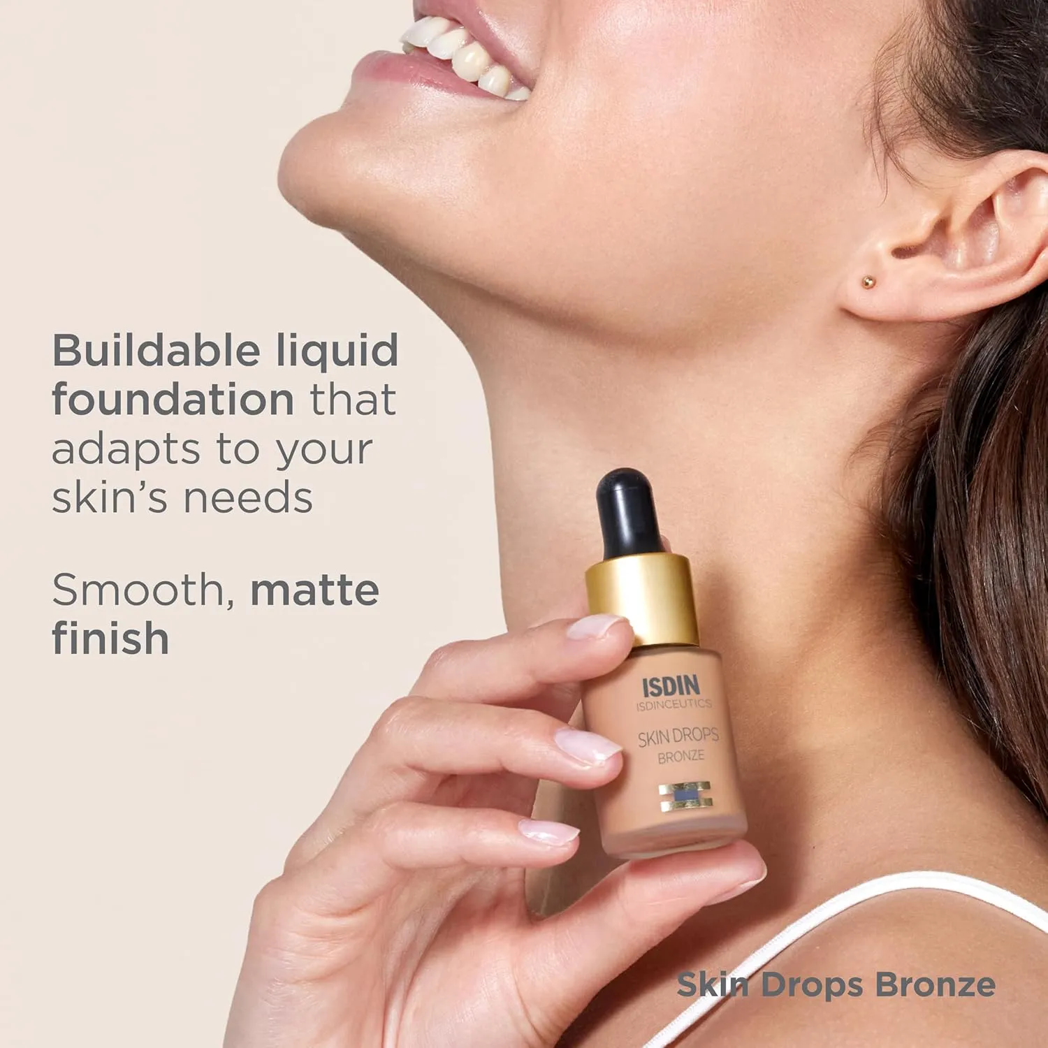 ISDIN Skin Drops, Face and Body Makeup Lightweight and High Coverage Foundation