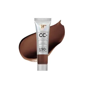IT Cosmetics Your Skin But Better CC  Cream Travel Size - Color Correcting Cream, Full-Coverage Foundation, Hydrating Serum & SPF 50  Sunscreen - Natural Finish - 0.4 fl oz