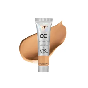 IT Cosmetics Your Skin But Better CC  Cream Travel Size - Color Correcting Cream, Full-Coverage Foundation, Hydrating Serum & SPF 50  Sunscreen - Natural Finish - 0.4 fl oz
