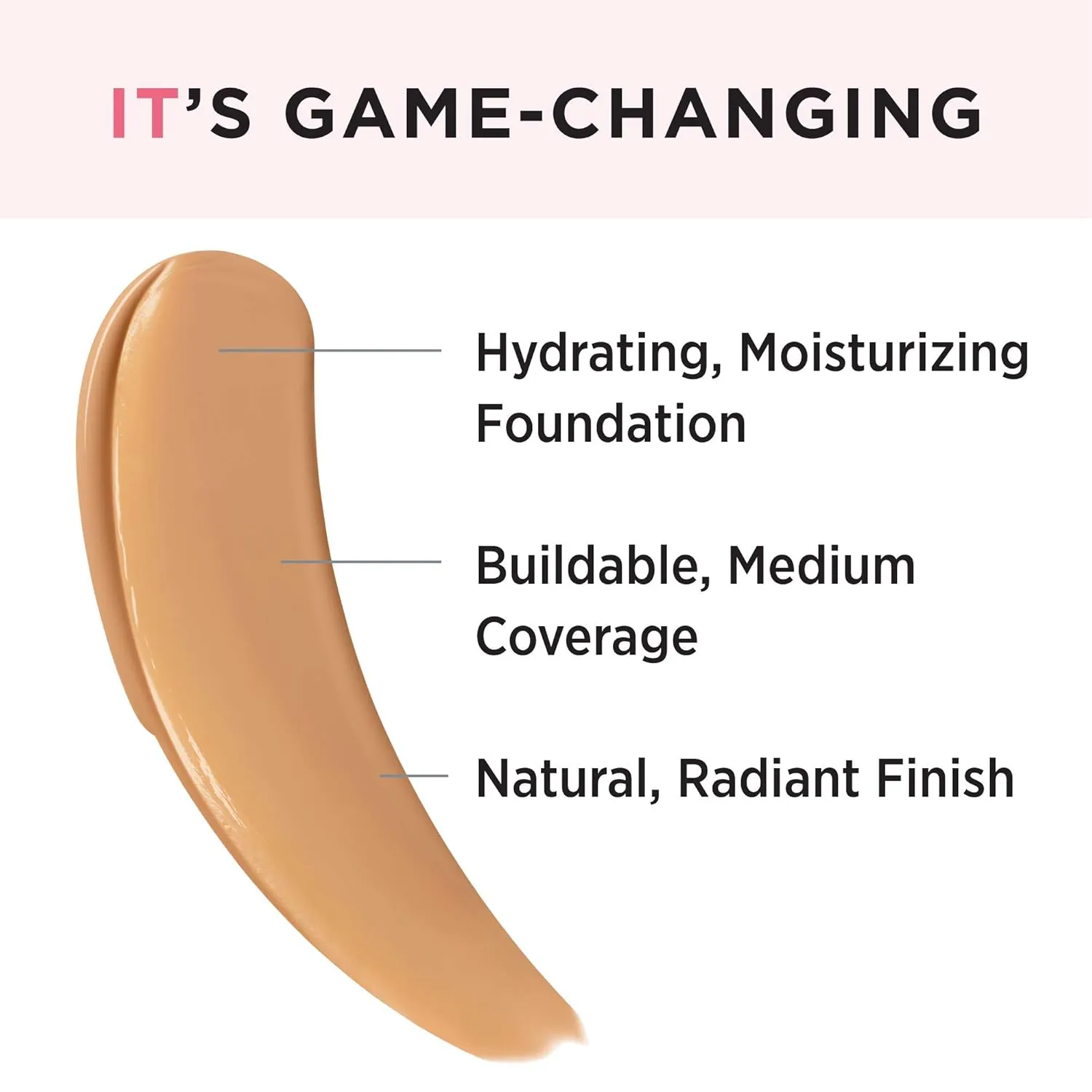 IT Cosmetics Your Skin But Better Foundation   Skincare - Hydrating Medium Buildable Coverage - Minimizes Pores & Imperfections - Natural Radiant Finish - With Hyaluronic Acid - 1.0 fl oz
