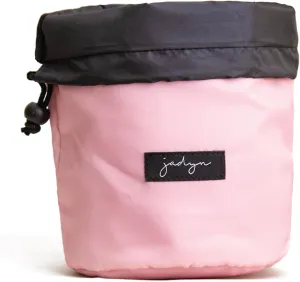 Jadyn Durable Cinch Top Makeup Organizer - Compact Travel Makeup Bag - 7 Interior Pockets for Cosmetics - Drawstring Toiletry Travel Bag for Women - 6L Storage Capacity (Pink Blush)
