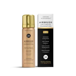 Jerome Alexander Airbrush Foundation Ultra Hydrating, Spray Foundation Makeup with 2x the Active Ingredients, Ultra-Light, Buildable, Full Coverage Formula (Medium)