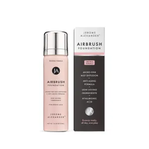 Jerome Alexander MagicMinerals AirBrush Foundation, Spray Makeup with Skincare Active Ingredients, Ultra-Light, Buildable, Full Coverage Formula (Dark)
