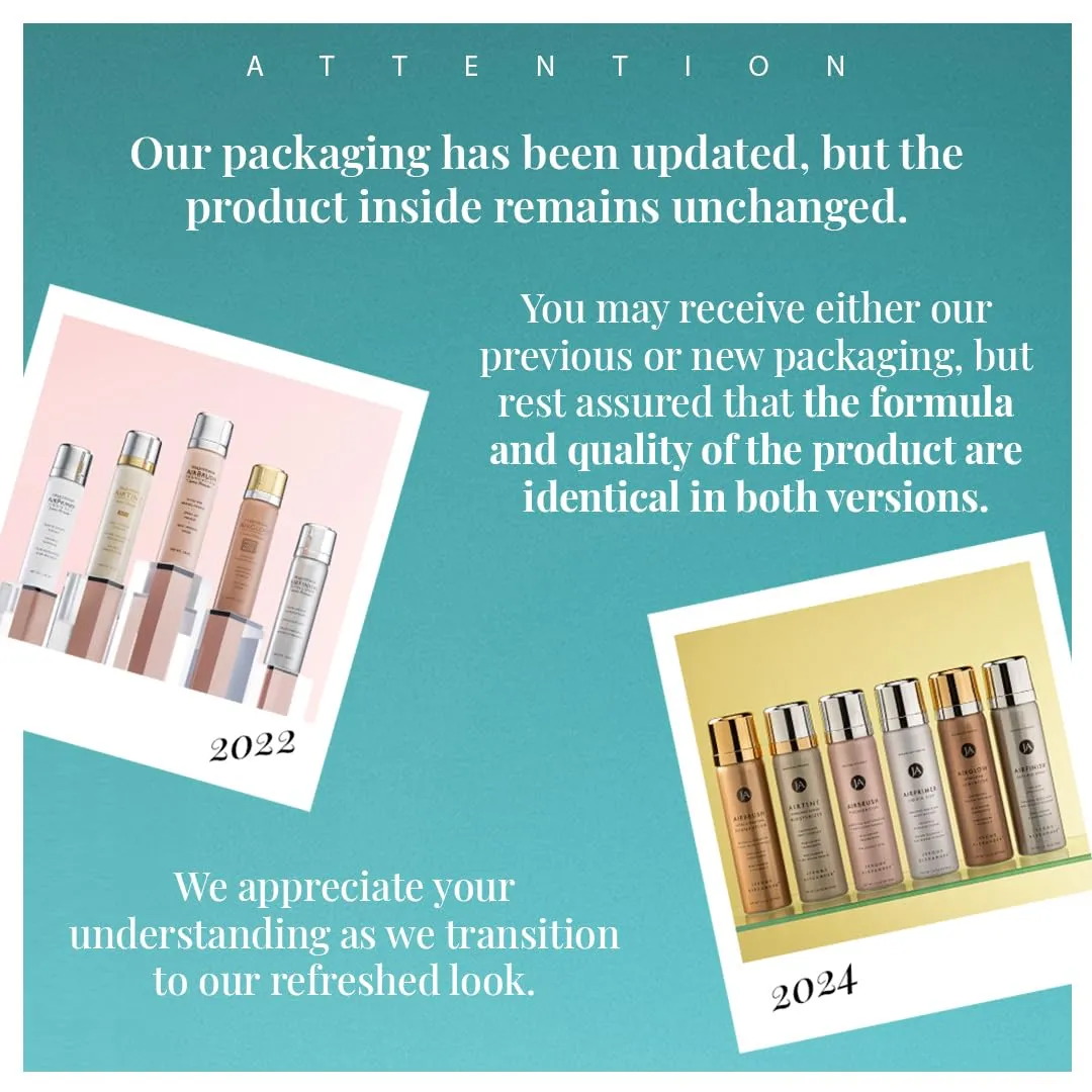 Jerome Alexander MagicMinerals AirBrush Foundation, Spray Makeup with Skincare Active Ingredients, Ultra-Light, Buildable, Full Coverage Formula (Dark)