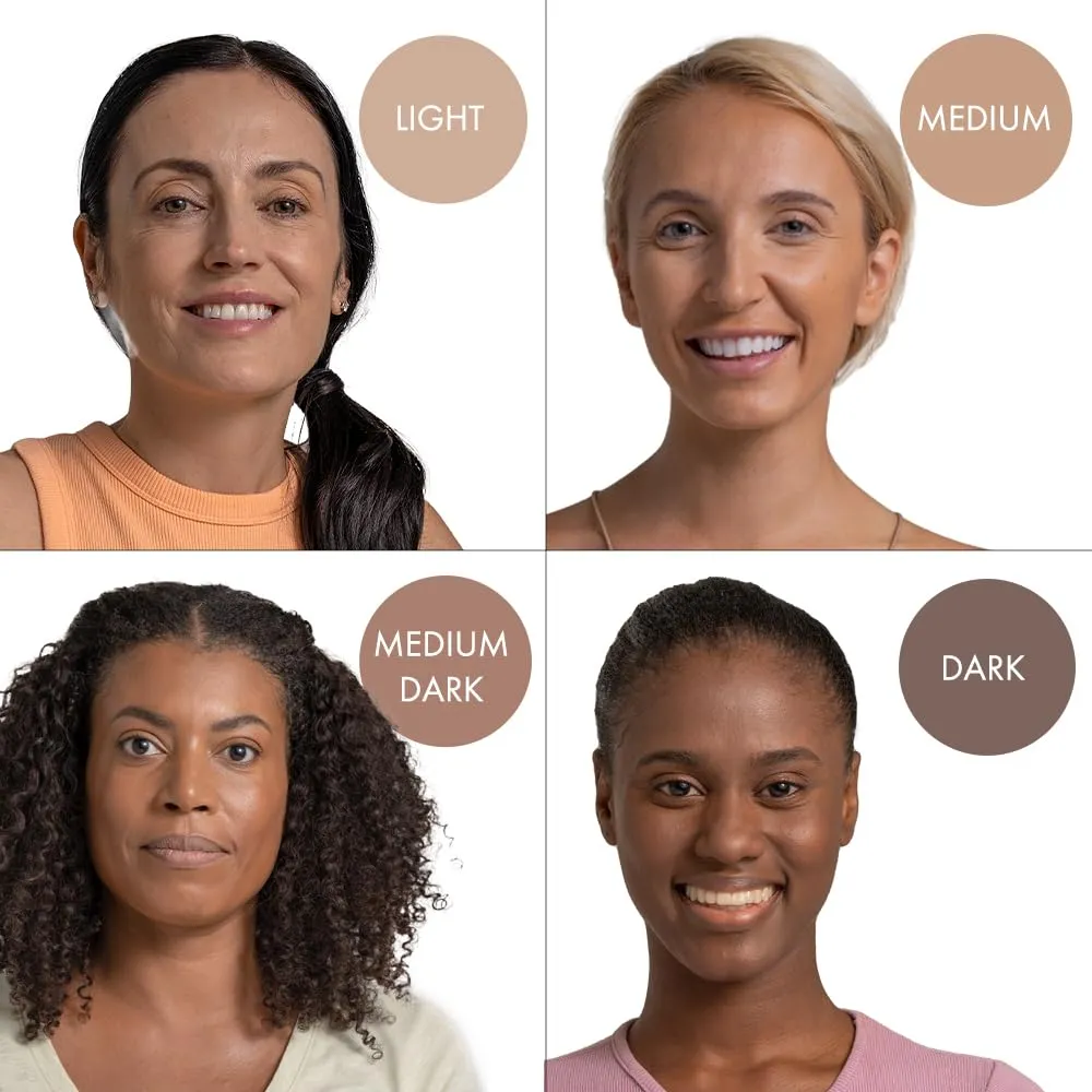 Jerome Alexander My Color Self Adjusting Full Coverage Foundation Makeup with Kabuki Brush (Light)