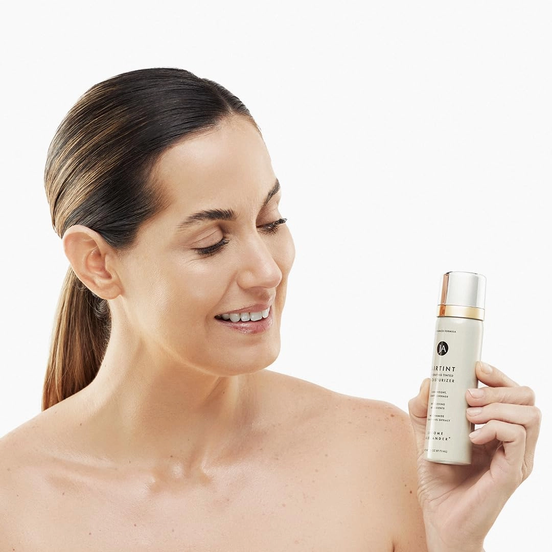 Jerome Alexander MagicMinerals AirTint Tinted Moisturizer AirBrush Spray Light | Tinted Moisturizer Spray with Anti-Aging Ingredients | Bright Medium |2PC