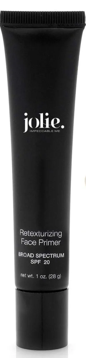 Jolie Weightless Retexturizing Face Perfecting Serum - Foundation Primer, Makeup Extender & Sunscreen SPF 20, Instantly Reveals Smoother, More Radiant Skin