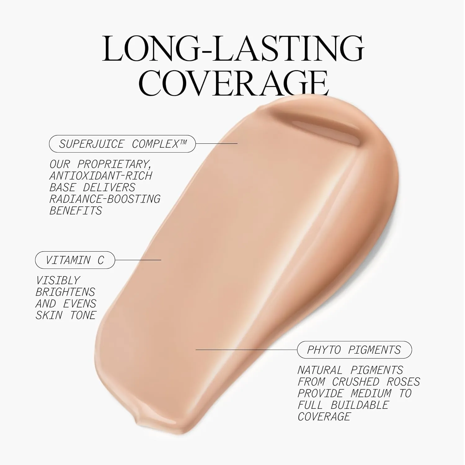 Juice Beauty Phyto-Pigments Flawless Serum Foundation - 29 Deep - 30 mL - Medium-to-Full, Long-Lasting Coverage - Reduces Look of Wrinkles   Pores - Vegan, Cruelty Free