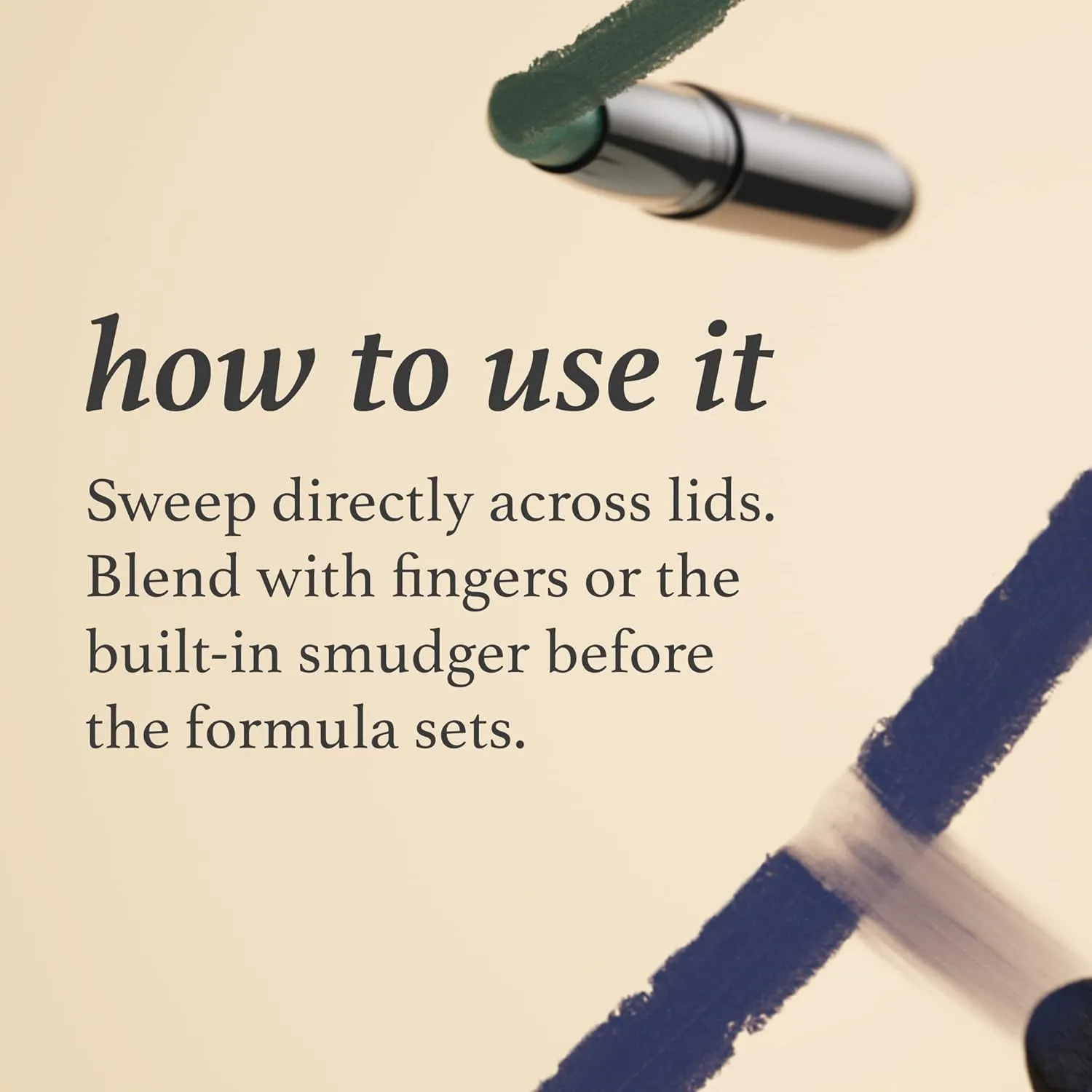Julep Eyeshadow 101 Cream-to-Powder Waterproof Shadow Stick – Evergreen Shimmer – Long-Lasting, Crease-Proof, Deep Green Shimmer Cream Eyeshadow with Built-in Smudger