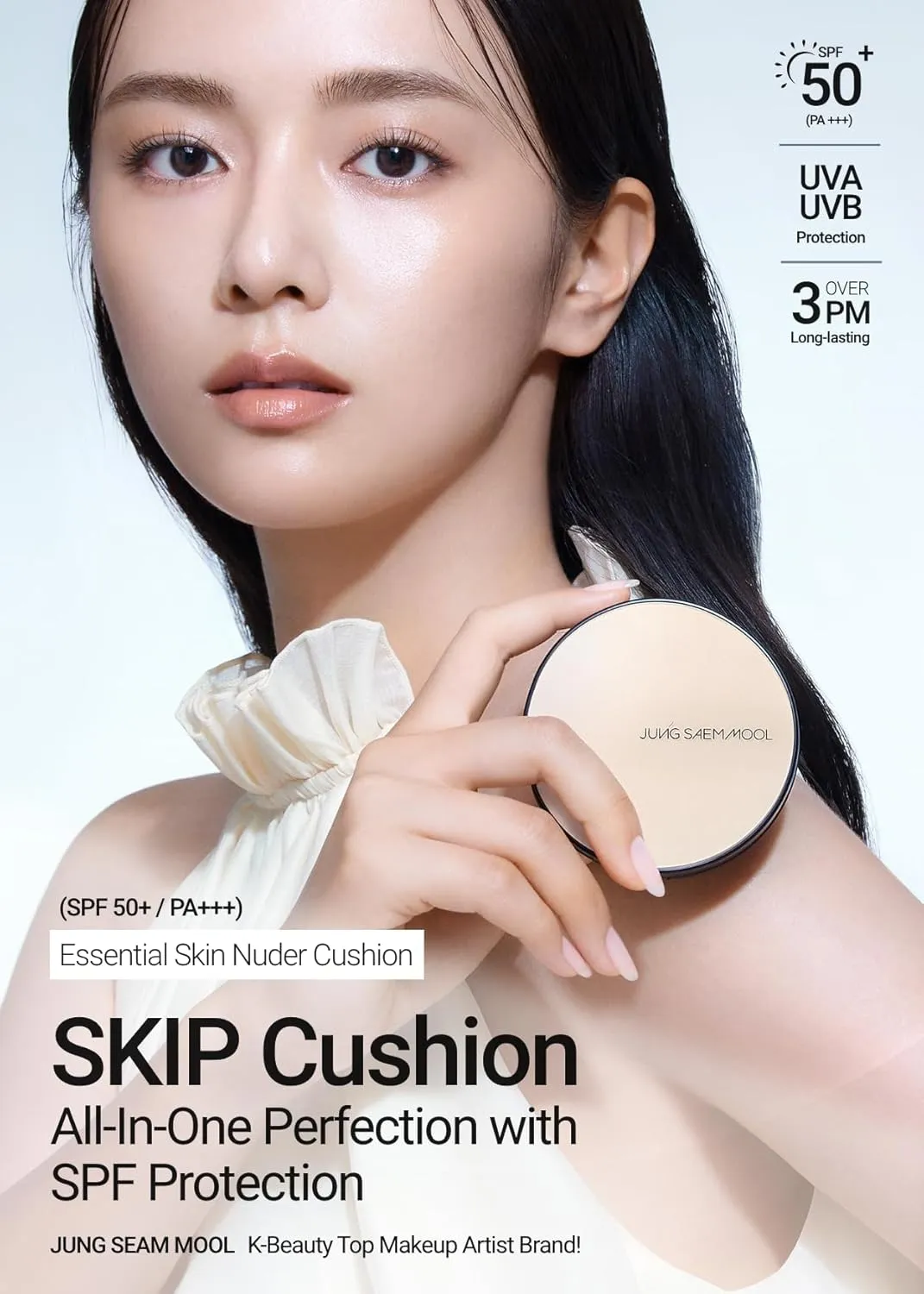 [JUNGSAEMMOOL OFFICIAL] Essential Skin Nuder Cushion (Fair Light) | Refill not Included | Natural Finish | Buildable Coverage | Makeup Artist Brand | Cream Foundation