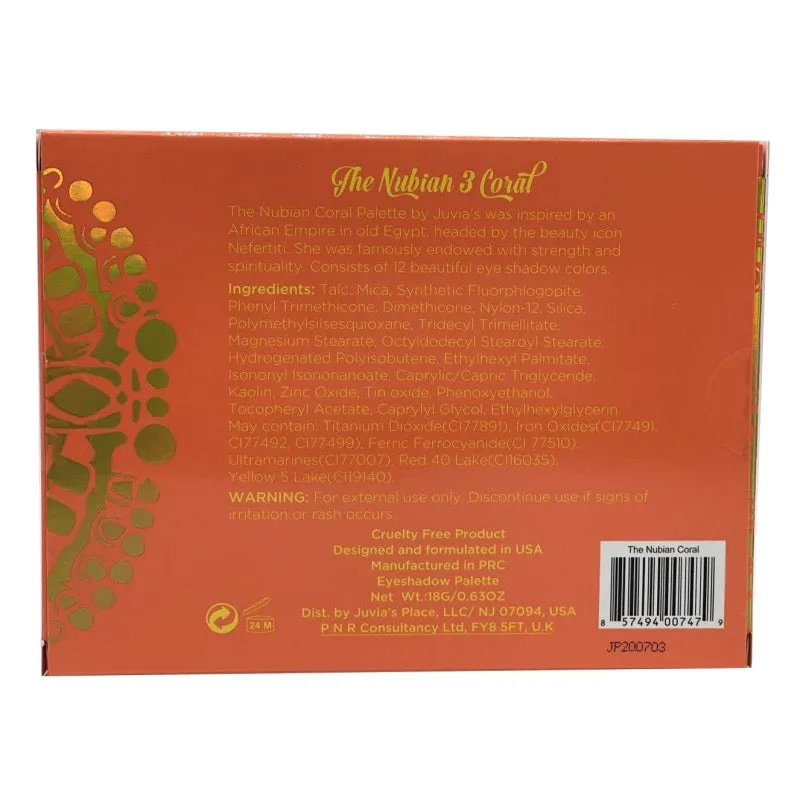 Juvia's Place Eyeshadow Palette - The Nubian 3 Coral