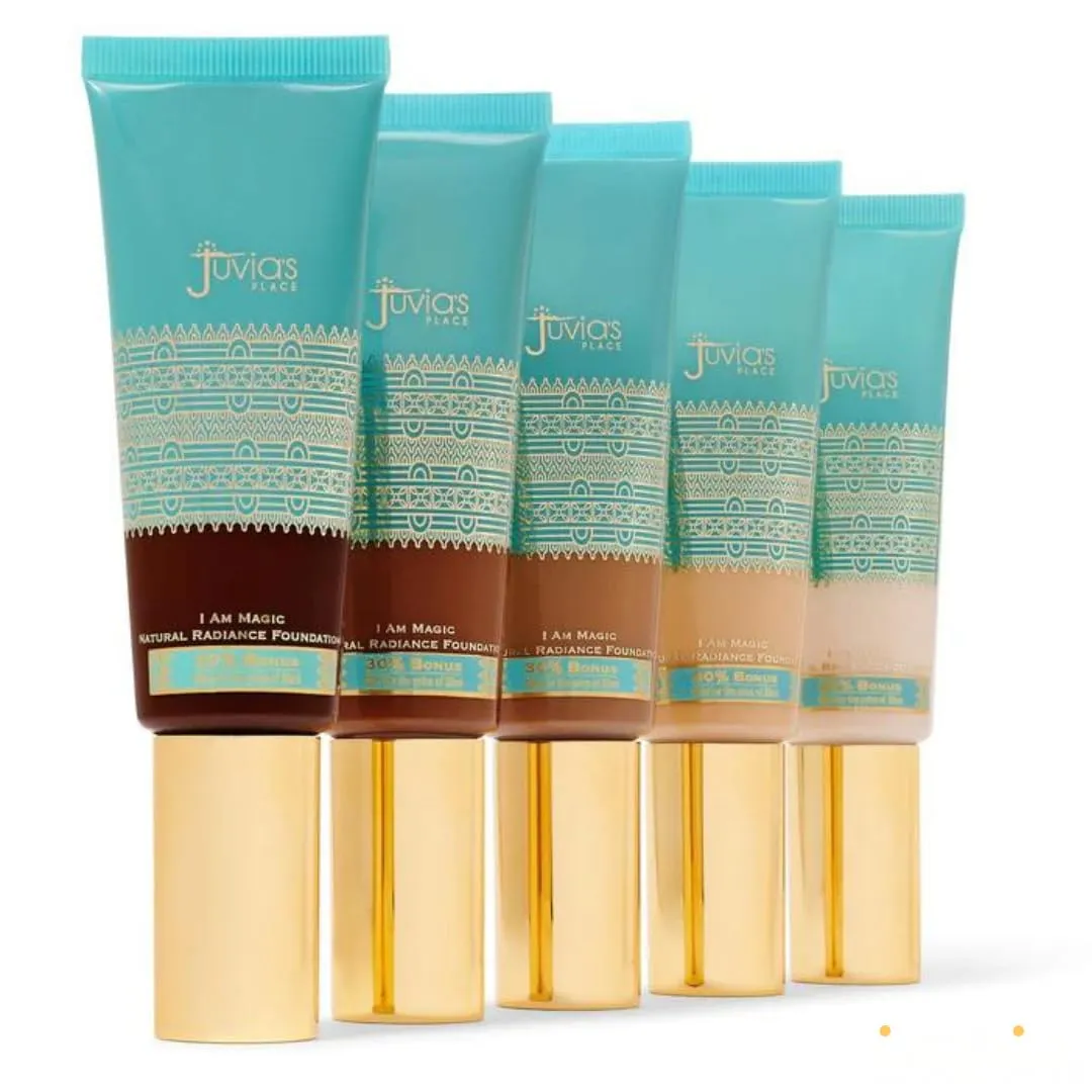 Juvia's Place I Am Magic Natural Radiance Foundation - 305Cameroon - Full Coverage Liquid Foundation Makeup for Dry, Mature, Aging, and Combination Skin - Lightweight Longwear Base with Radiant Finish