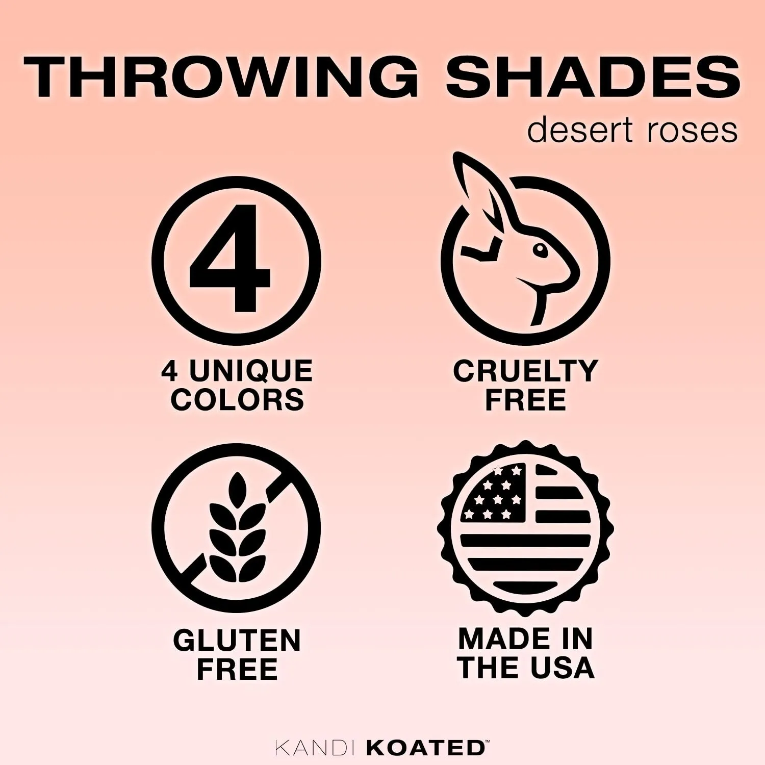 Kandi Koated Throwing Shades Eyeshadow Quads [Desert Roses] Mini Eye Shadow Palette Kandi Burruss | Richly Pigmented, Paraben-Free, Cruelty-Free Pigments | Beauty & Makeup