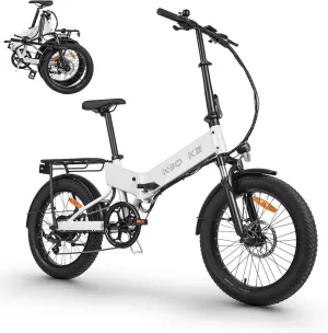 KBO K Series K1 K2 Folding Electric Bike 500W, 5 Colors K Series E Bike, Up to 45 Miles Range Electric Bike for Adults, 48V 10.4AH, 20Mph, 280lbs Payload, UL2849 Certificated Foldable Ebike