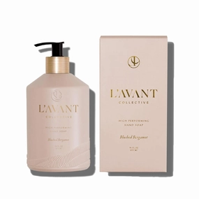 L'AVANT Collective High Performing Hand Soap | Luxurious Ingredients for Soft & Smooth Hands | Notes of Bergamot, Orange Blossom, Amber, Cedar | Blushed Bergamot Scent Reusable Glass Bottle 16 Fl Oz
