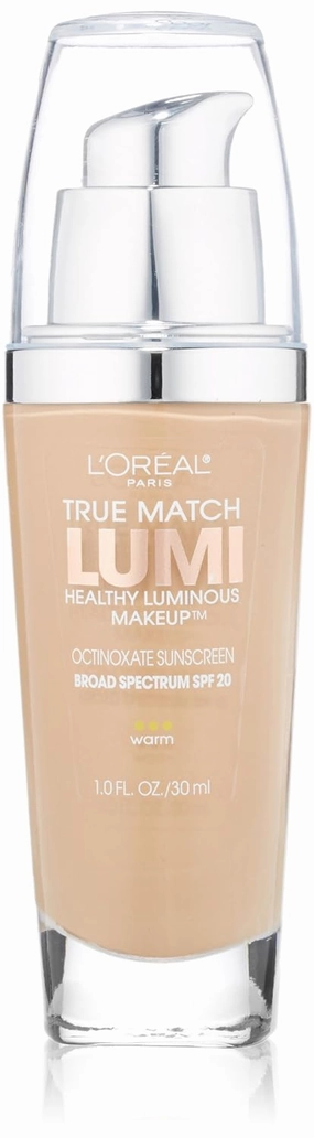 L'Oréal Paris True Match Lumi Healthy Luminous Makeup, W5 Sand Beige, 1 fl. oz.