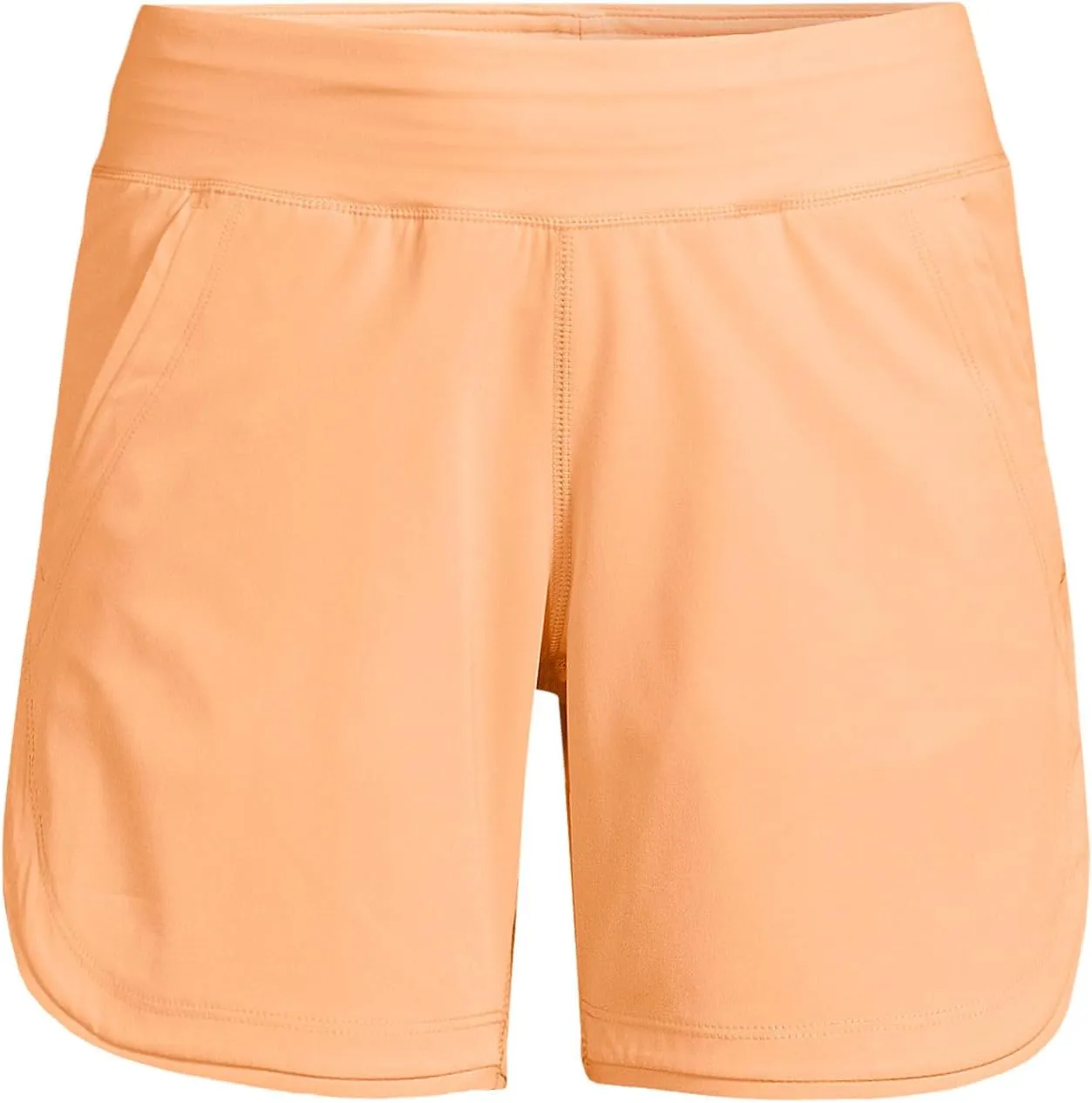 Lands' End Women's 5" Quick Dry Elastic Waist Board Shorts Swim Cover-up Shorts