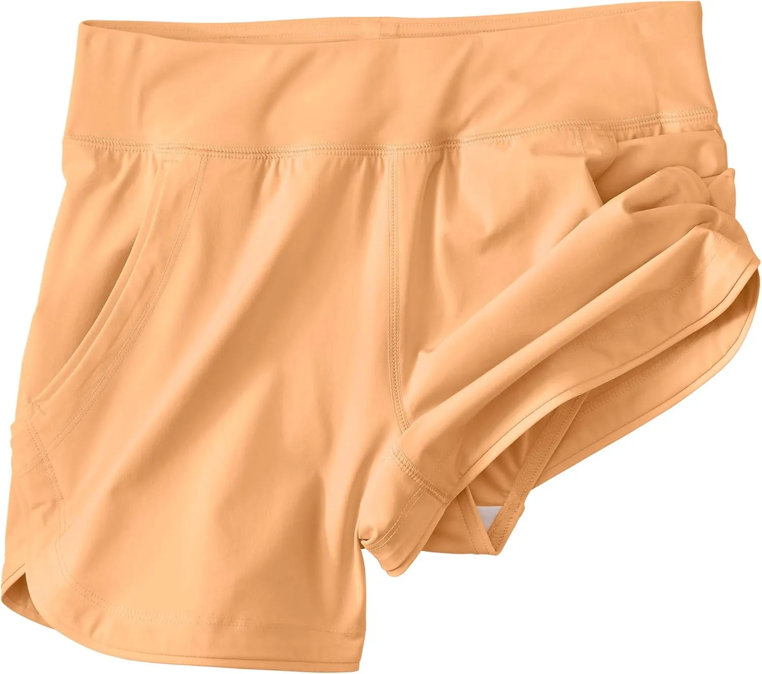Lands' End Women's 5" Quick Dry Elastic Waist Board Shorts Swim Cover-up Shorts