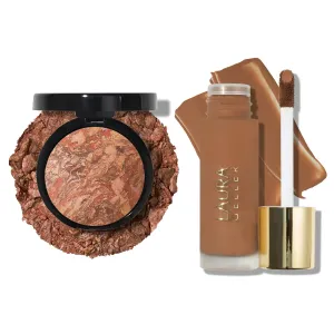 LAURA GELLER NEW YORK Baked Balance-n-Glow Illuminating Foundation   Double Take Full Coverage Liquid Foundation - Deep