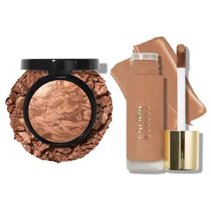 LAURA GELLER NEW YORK Baked Balance-n-Glow Illuminating Foundation   Double Take Full Coverage Liquid Foundation - Tan