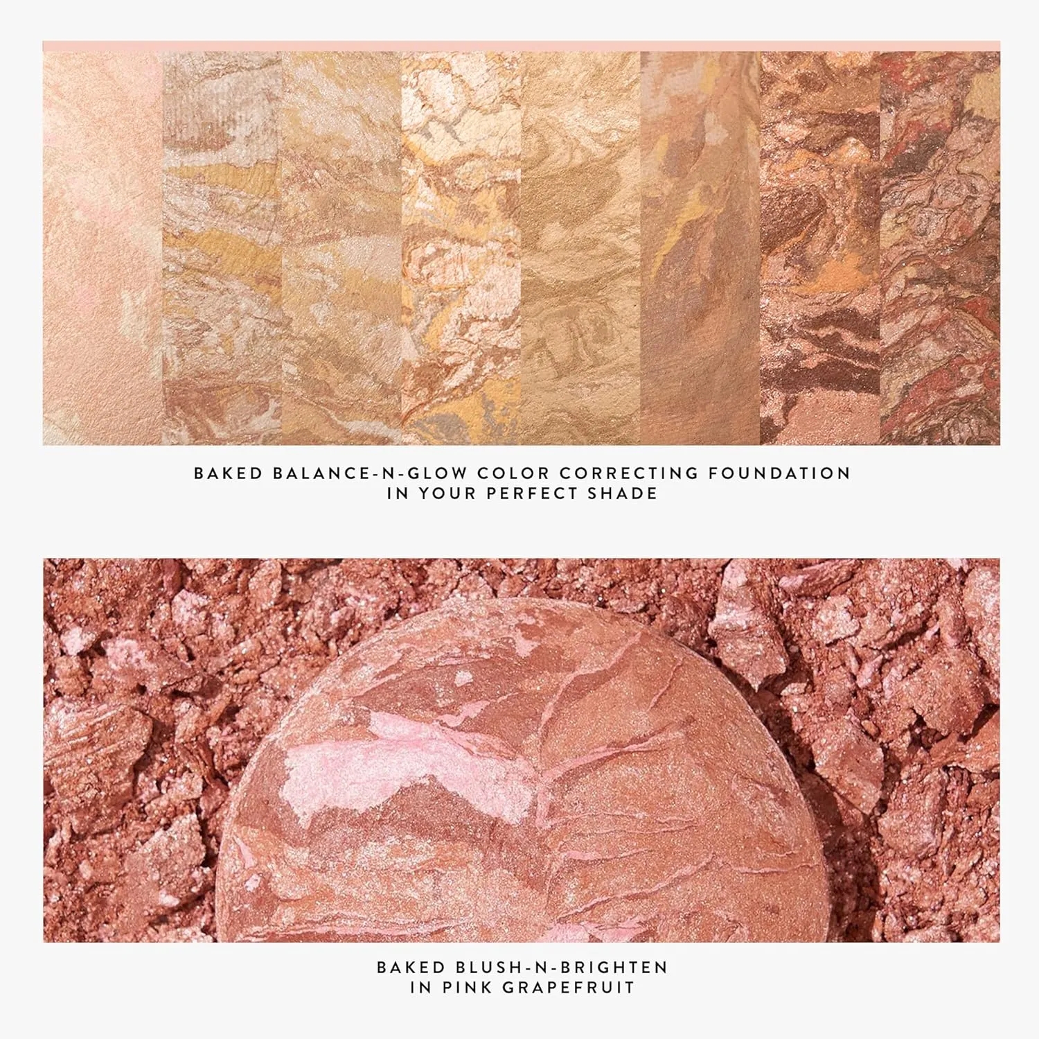 LAURA GELLER NEW YORK Blush-n-Glow Kit (3 Piece) Baked Balance-N-Glow Illuminating CC Powder Foundation Toffee, Retractable Kabuki Brush, Baked Blush-N-Brighten Pink Grapefruit