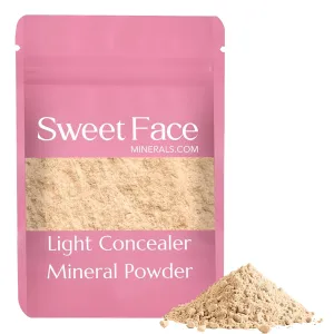 LIGHT CONCEALER BULK POWDER (1 Ounce Refill Pouch) Mineral Makeup Loose Matte Cover Up Conceals Blemishes Under Eyes Dark Circles Redness Discoloration Scars SPF 20 Full Coverage Instant Eraser
