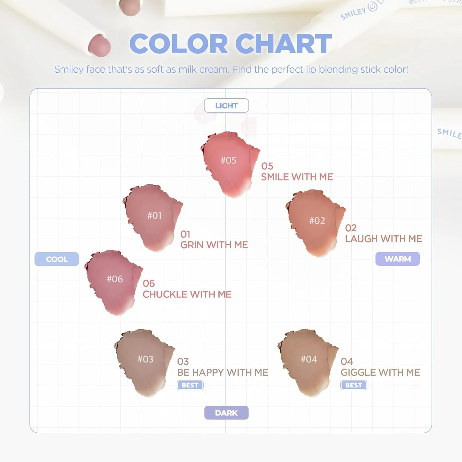 lilybyred Smiley Lip Blending Stick | Korean 3-in-1 Multi-Use Lip Liner, Smooth Creamy Texture, Long-Lasting Matte Finish, Soft Blur Effect, Precision Contour Pencil, 0.028 oz. (06 Chuckle with me)