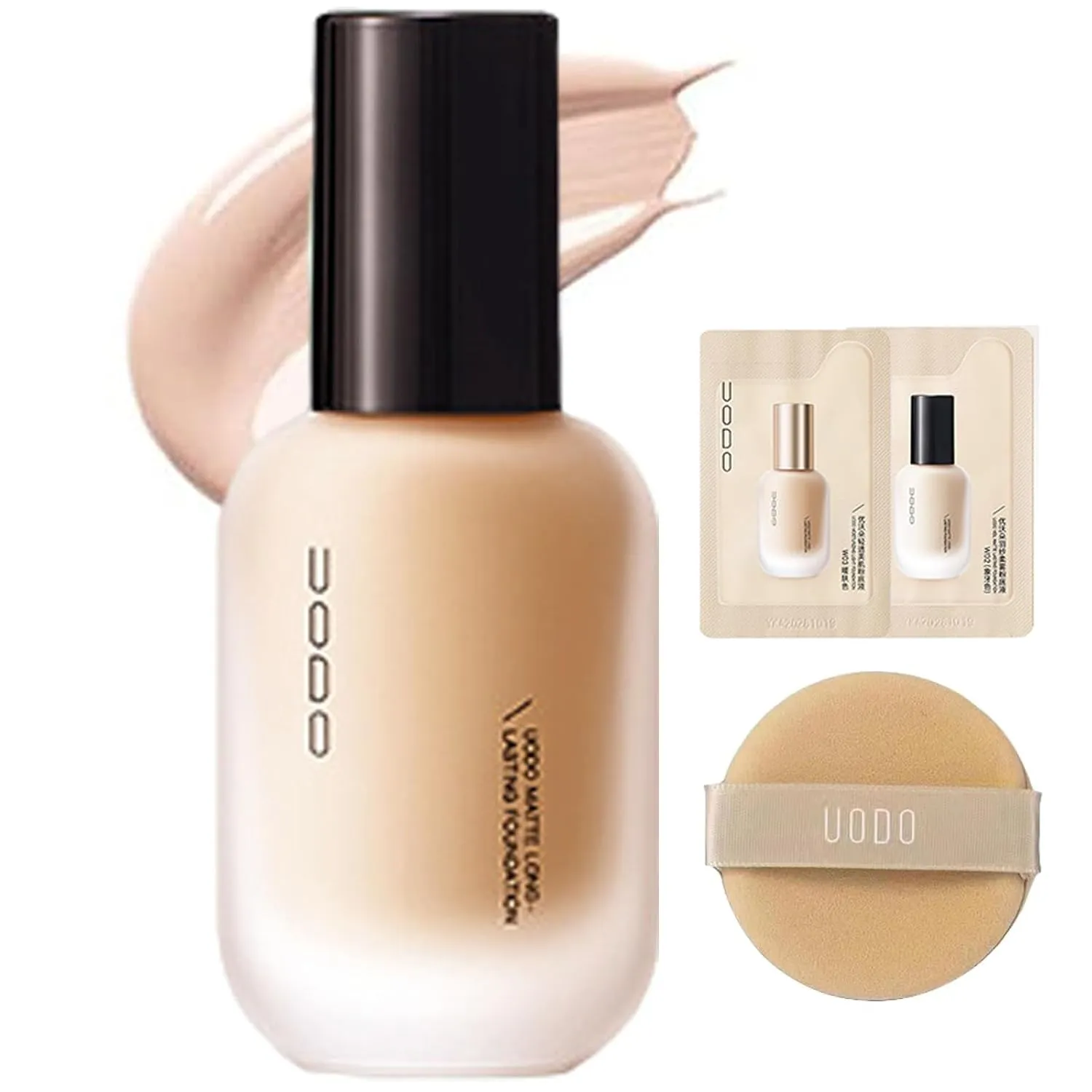 Liquid Foundation, Moisturizing Light Foundation, Matte Long-Lasting Cushion Concealer, Gauze Beauty LiquidFoundation (Matte 01 White)