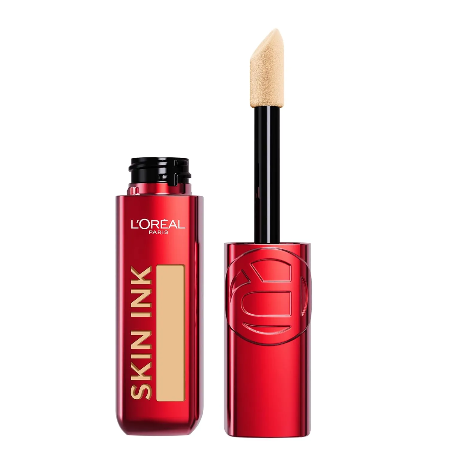 L'Oreal Paris Infallible Skin Ink 2-in-1 Foundation Concealer Hybrid Face Makeup, up to 48HR Transfer-Resistant with Buildable Light to Full Coverage, 180 Cool