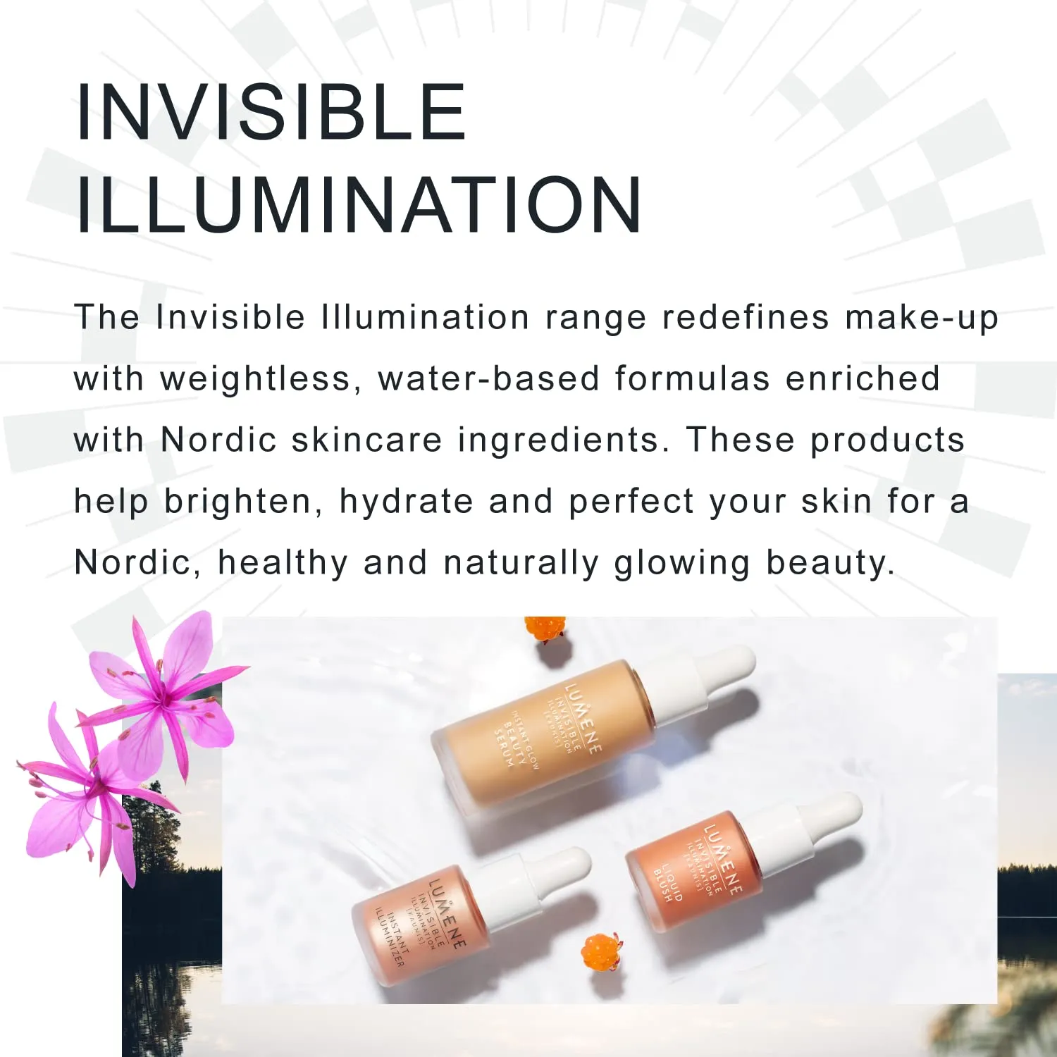Lumene Invisible Illumination Liquid Blush Bright Bloom - Dewy Makeup Cheek Tint with Luminizing Pigments for Hydrated Glowing Skin - Weightless Liquid Blush for Cheeks (0.5 Fl Oz)