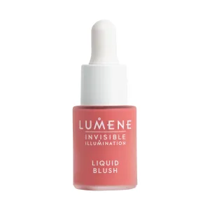 Lumene Invisible Illumination Liquid Blush Bright Bloom - Dewy Makeup Cheek Tint with Luminizing Pigments for Hydrated Glowing Skin - Weightless Liquid Blush for Cheeks (0.5 Fl Oz)