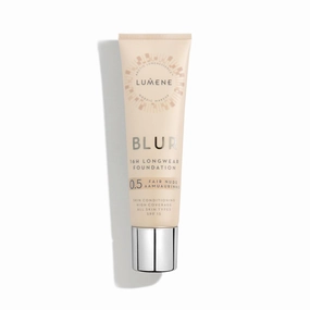 Lumene 16h Longwear Blur Foundation SPF 15 for All Skin Types High Coverage with Arctic Cloudberry 30 ml / 1.0 Fl.Oz. (0.5 Fair Nude)