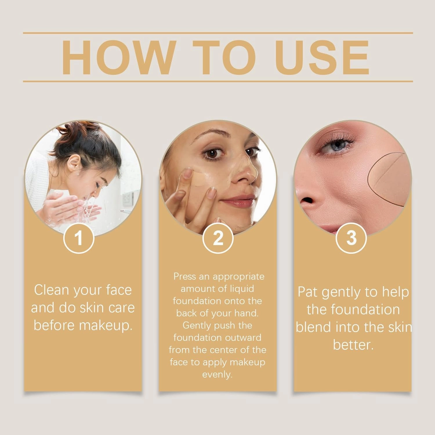 Lunora Color Adapting Foundation, Lunora Foundation 4 In 1 - Color Changing, Hydrating Full Coverage, Long-Lasting & Waterproof (1-pcs nature, 1)
