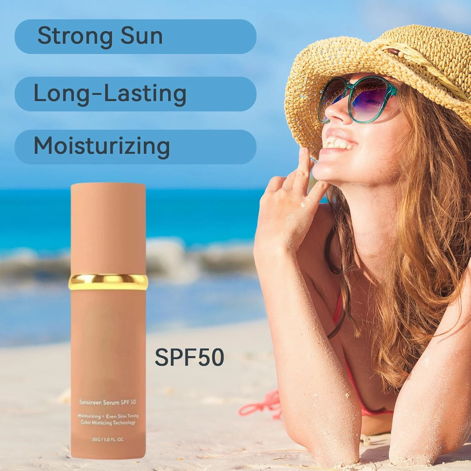 Lunora Color Adapting Foundation, Lunora Foundation 4 In 1 - Color Changing, Hydrating Full Coverage, Long-Lasting & Waterproof (1-pcs nature, 1)